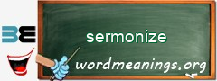 WordMeaning blackboard for sermonize